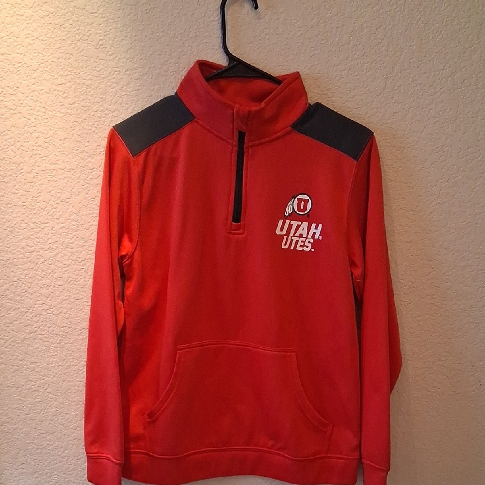 Red Utah Utes Quarter-Zip Pullover Kids
